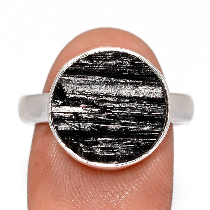 Black Tourmaline Rough Ring - BTRR1549