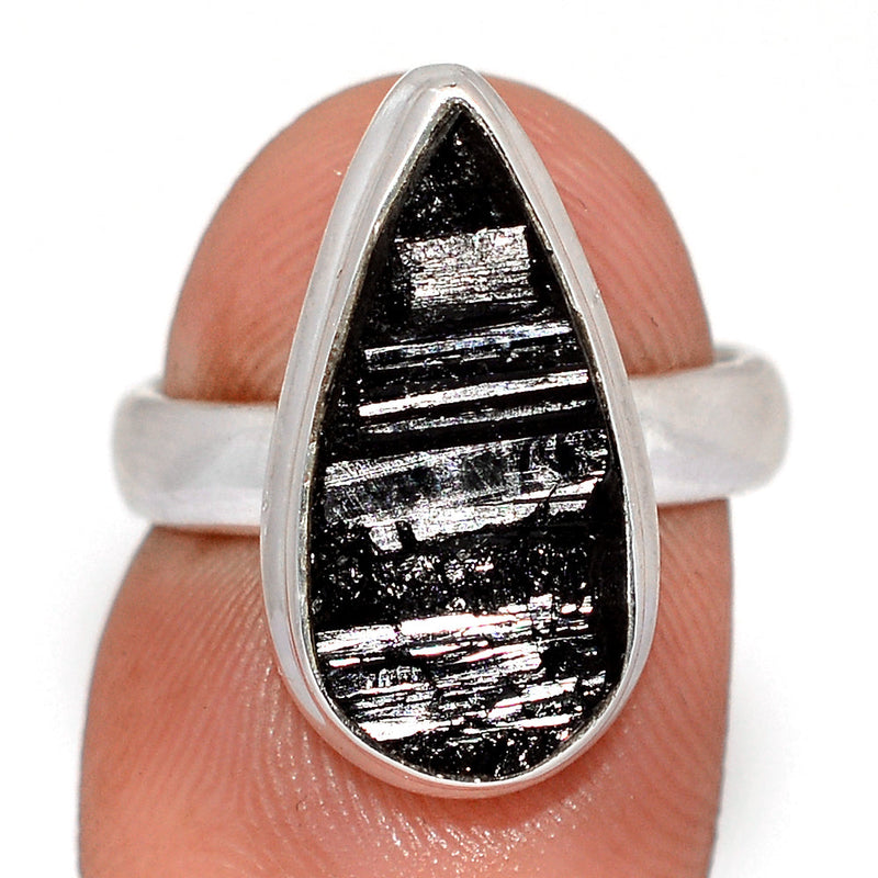 Black Tourmaline Rough Ring - BTRR1550