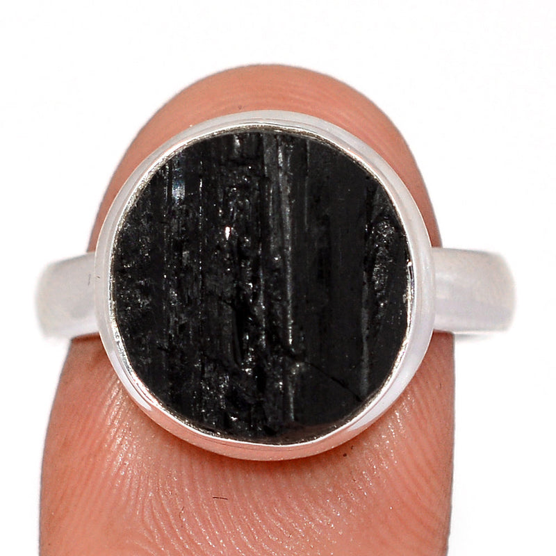 Black Tourmaline Rough Ring - BTRR1562