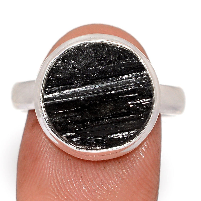 Black Tourmaline Rough Ring - BTRR1570
