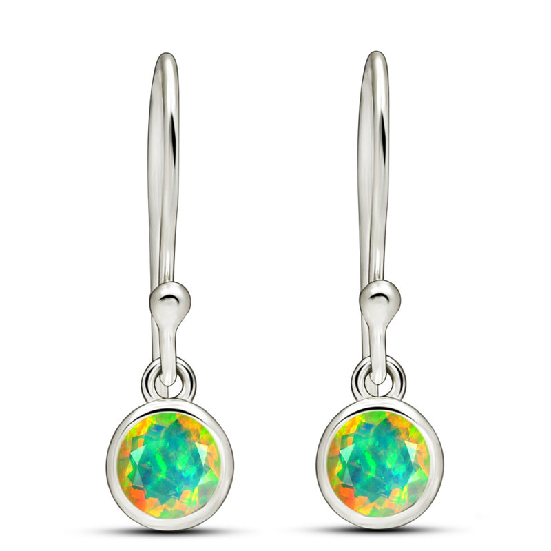 5*5 MM Round - Ethiopian Opal Faceted Earrings - CB-E914EOF Catalogue