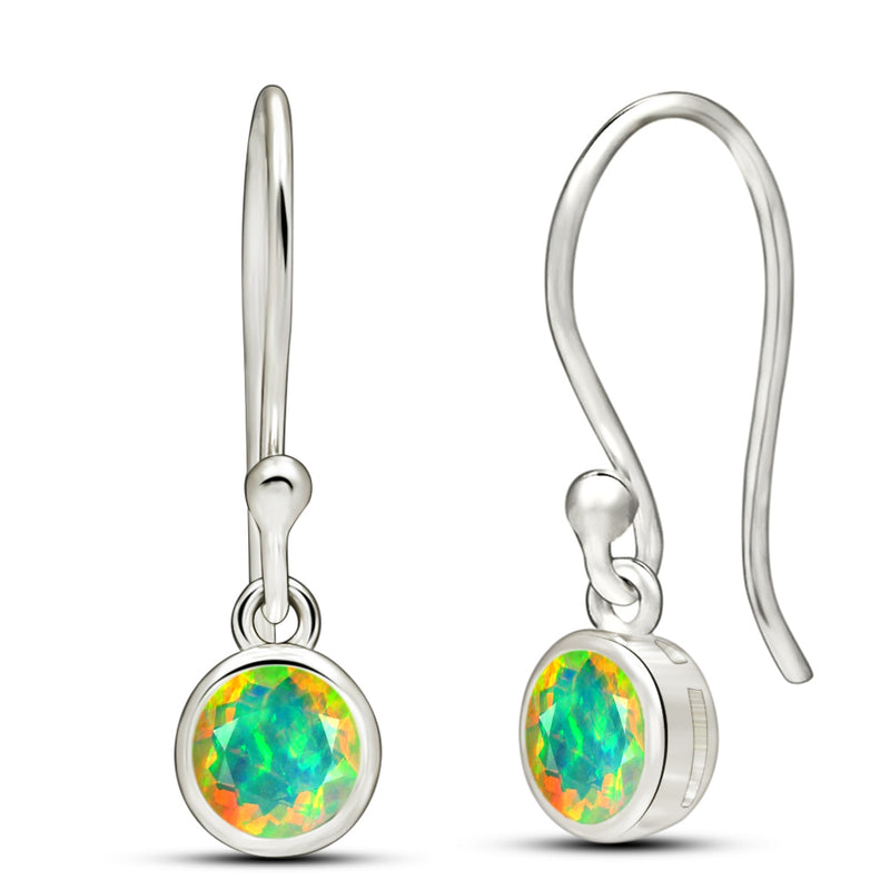 5*5 MM Round - Ethiopian Opal Faceted Earrings - CB-E914EOF Catalogue