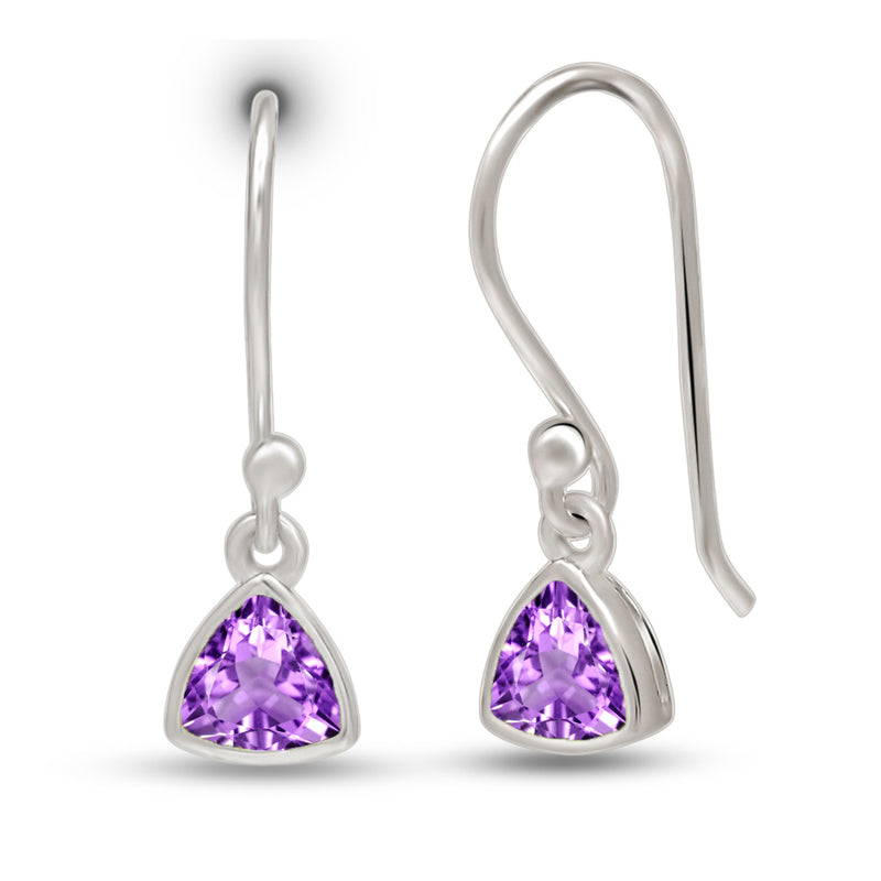 5*5 MM Trillion - Amethyst Faceted Earrings - CB-E918AMF Catalogue