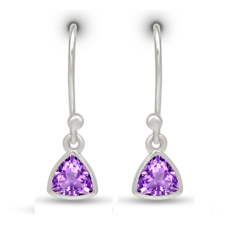 5*5 MM Trillion - Amethyst Faceted Earrings - CB-E918AMF Catalogue