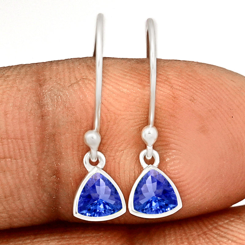 5*5 MM Trillion - Tanzanite Faceted Earrings - CB-E918TZF