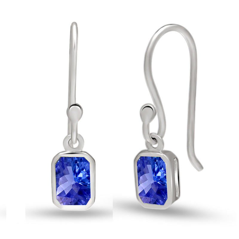 6*4 MM Octo - Tanzanite Faceted Earrings - CB-E919TZF