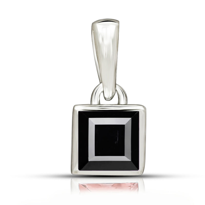 5*5 MM Square - Black Spinel Faceted Pendants - CB-P707BS Catalogue