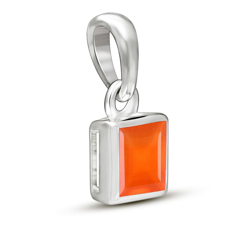 5*5 MM Square - Carnelian Faceted Pendants - CB-P707CRF Catalogue