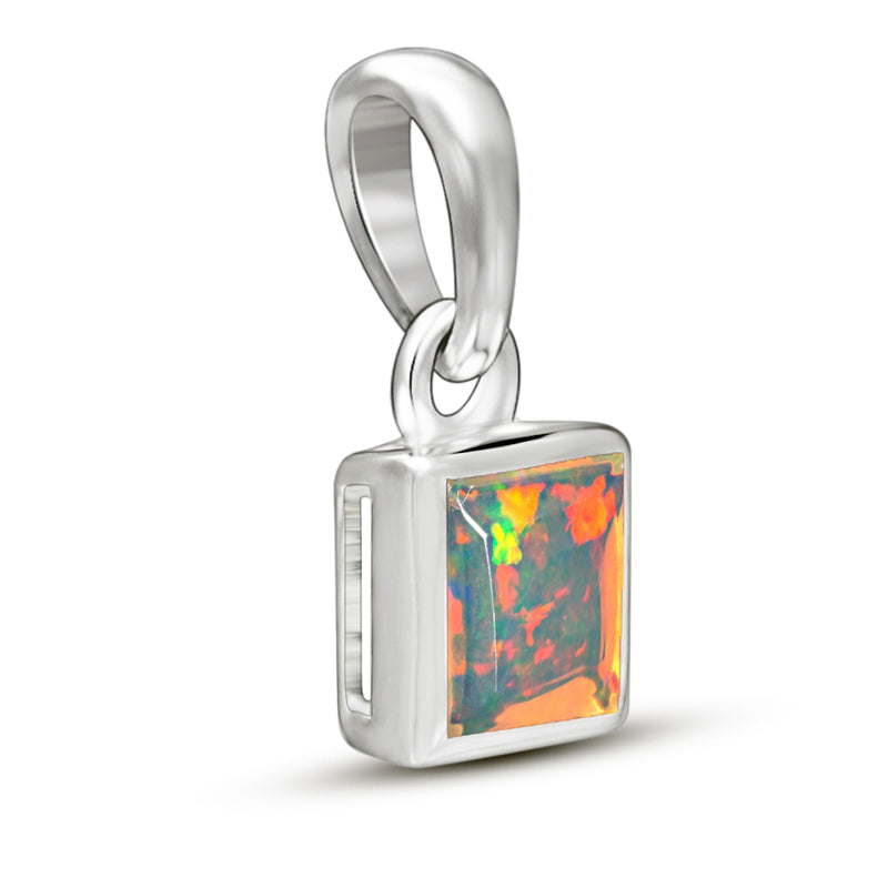 5*5 MM Square - Ethiopian Opal Faceted Pendants - CB-P707EO Catalogue