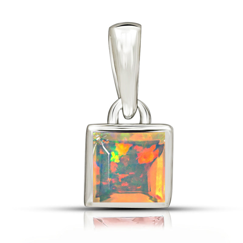 5*5 MM Square - Ethiopian Opal Faceted Pendants - CB-P707EO Catalogue