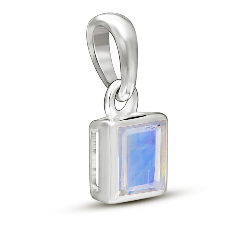 5*5 MM Square - Rainbow Moonstone Faceted Pendants - CB-P707RM Catalogue