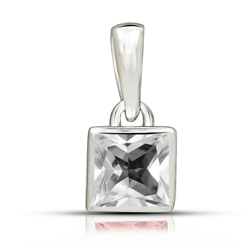 5*5 MM Square - White Topaz Pendants - CB-P707WT Catalogue