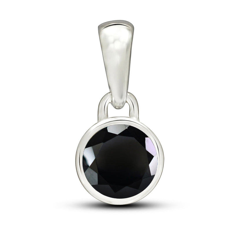 5*5 MM Round - Black Spinel Faceted Pendants - CB-P708BS Catalogue