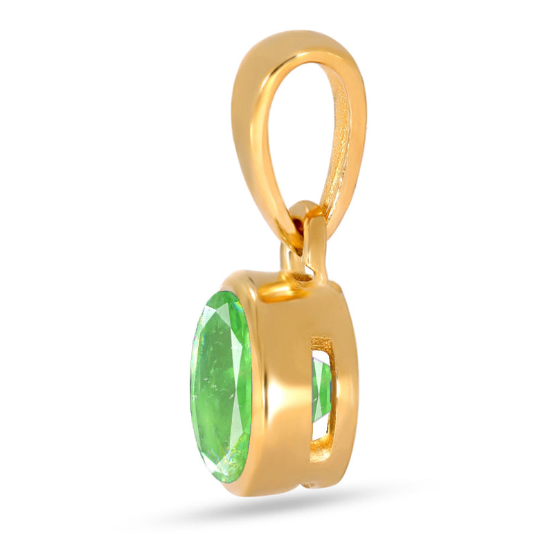 5*5 MM Round - 18k Gold Vermeil - Mint Green Kyanite Faceted Pendants - CB-P708G-GK Catalogue