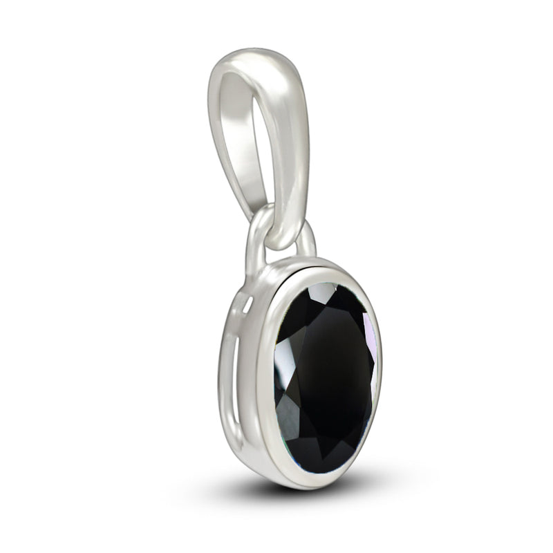 7*5 MM Oval - Black Spinel Faceted Pendants - CB-P709BS Catalogue