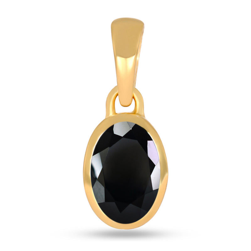 7*5 MM Oval - 18k Gold Vermeil - Black Spinel Faceted Pendants - CB-P709G-BS Catalogue