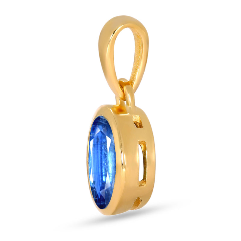 7*5 MM Oval - 18k Gold Vermeil - Kyanite Faceted Pendants - CB-P709G-K Catalogue