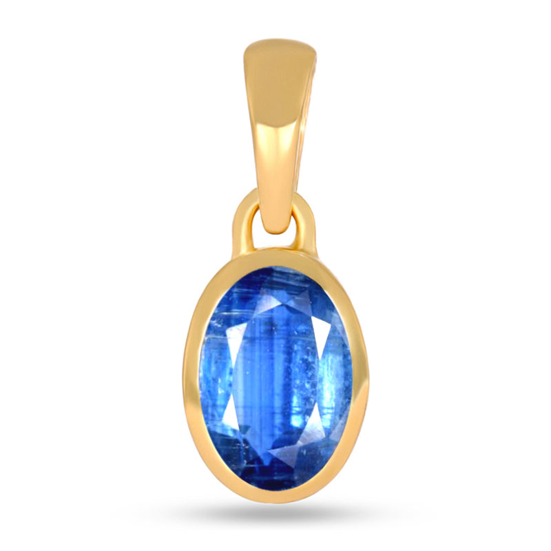 7*5 MM Oval - 18k Gold Vermeil - Kyanite Faceted Pendants - CB-P709G-K Catalogue