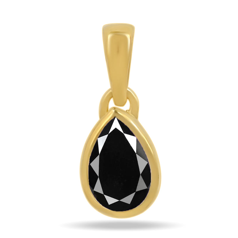 7*5 MM Pear - 18k Gold Vermeil - Black Spinel Faceted Pendants - CB-P710G-BS Catalogue