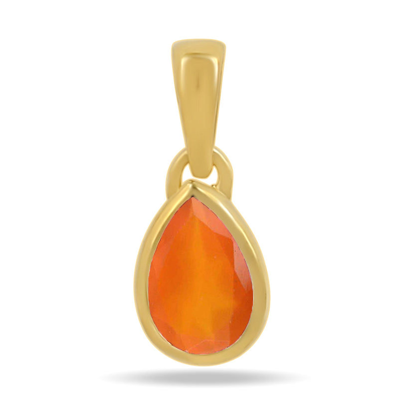 7*5 MM Pear - 18k Gold Vermeil - Carnelian Faceted Pendants - CB-P710G-CRF Catalogue