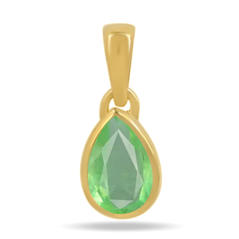 7*5 MM Pear - 18k Gold Vermeil - Mint Green Kyanite Faceted Pendants - CB-P710G-GK Catalogue
