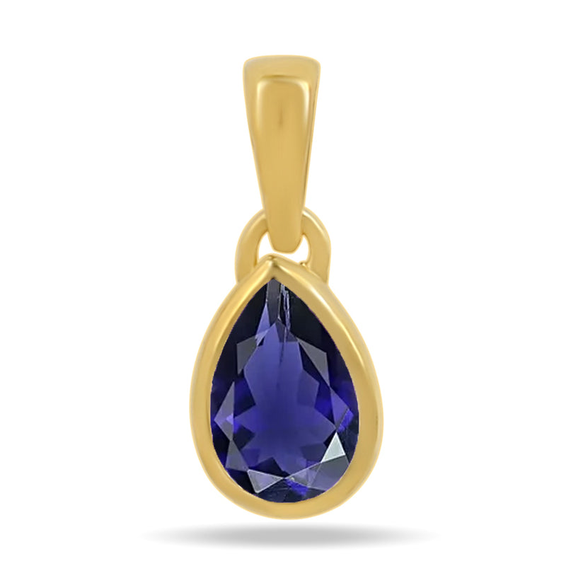 7*5 MM Pear - 18k Gold Vermeil - Iolite Pendants - CB-P710G-I Catalogue