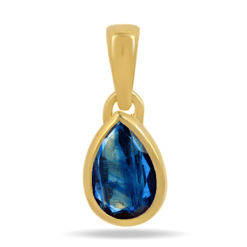 7*5 MM Pear - 18k Gold Vermeil - Kyanite Faceted Pendants - CB-P710G-K Catalogue
