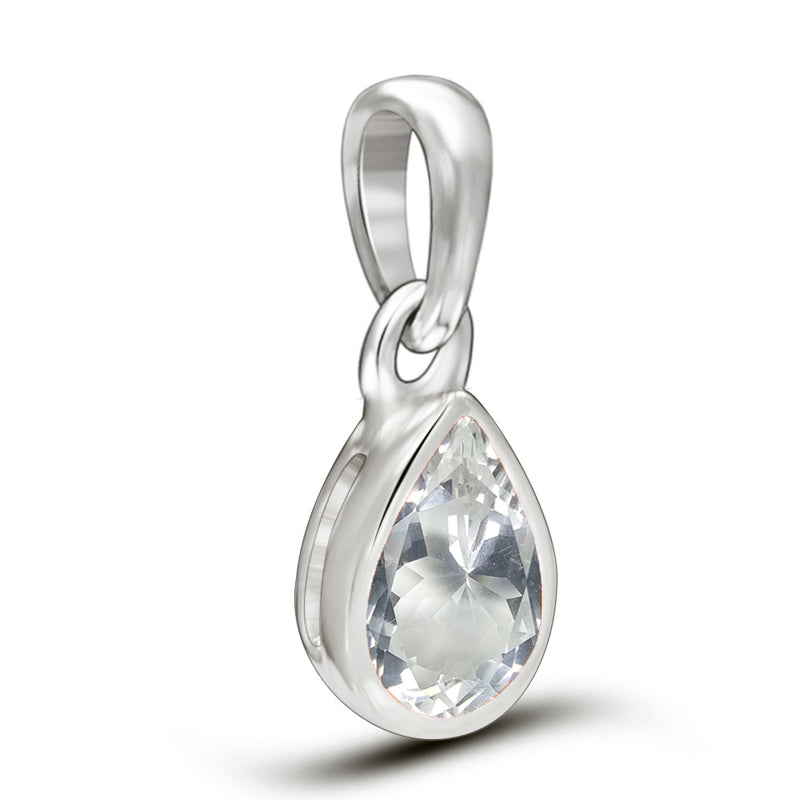 7*5 MM Pear - White Topaz Pendants - CB-P710WT Catalogue