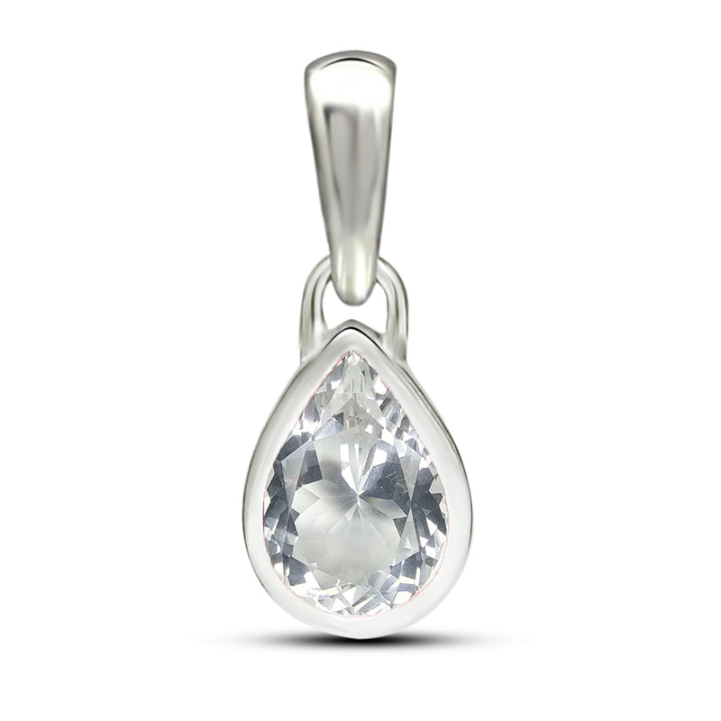 7*5 MM Pear - White Topaz Pendants - CB-P710WT Catalogue