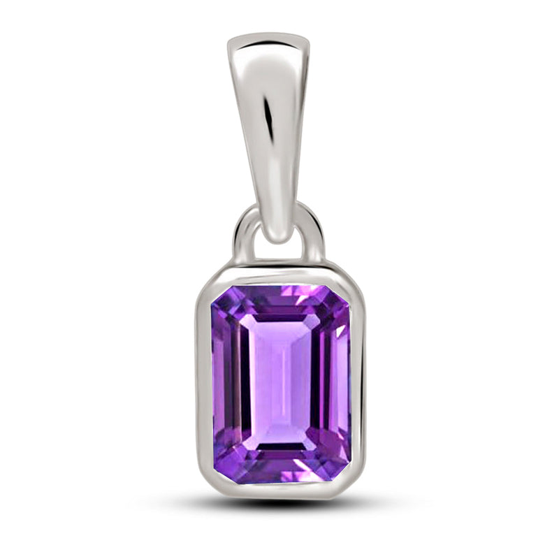 6*4 MM Octo - Amethyst Faceted Pendants - CB-P716A Catalogue