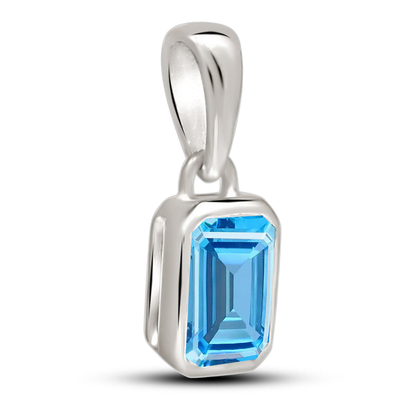 6*4 MM Octo - Blue Topaz Pendants - CB-P716BT Catalogue