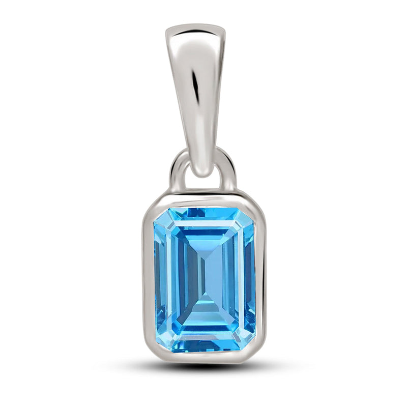 6*4 MM Octo - Blue Topaz Pendants - CB-P716BT Catalogue