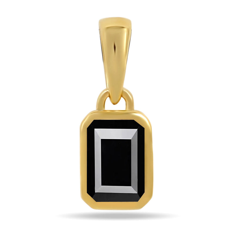 6*4 MM Octo - 18k Gold Vermeil - Black Spinel Faceted Pendants - CB-P716G-BS Catalogue