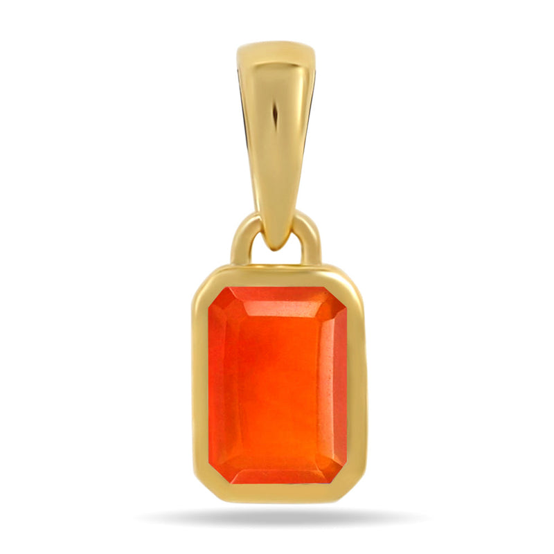 6*4 MM Octo - 18k Gold Vermeil - Carnelian Faceted Pendants - CB-P716G-CRF Catalogue
