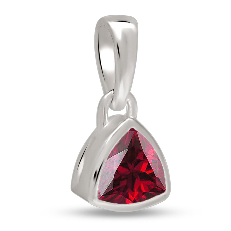 5*5 MM Trillion - Garnet Faceted Pendants - CB-P717G Catalogue