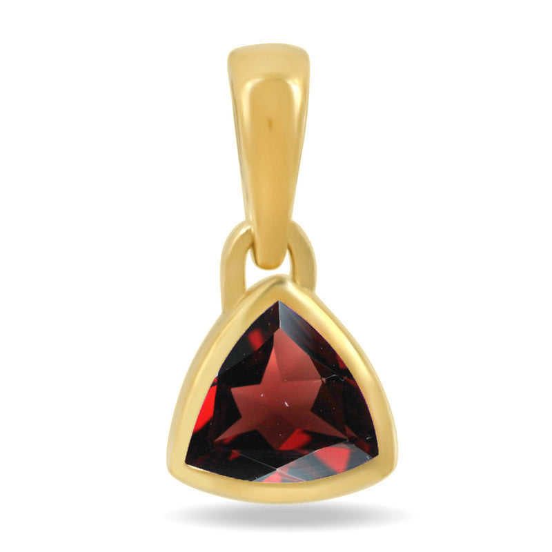 5*5 MM Trillion - 18k Gold Vermeil - Garnet Faceted Pendants - CB-P717G-G Catalogue