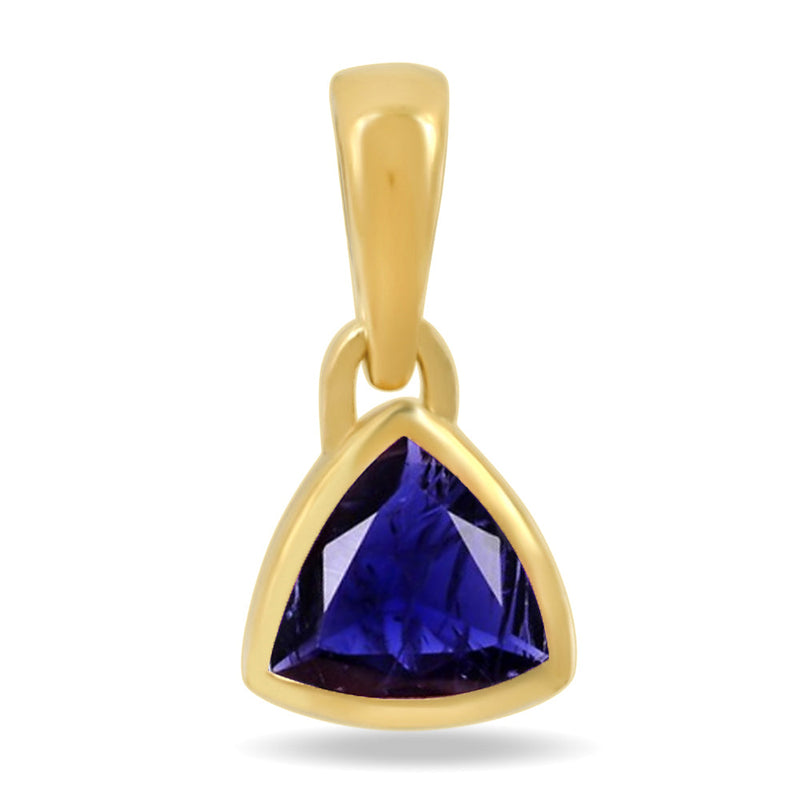 5*5 MM Trillion - 18k Gold Vermeil - Iolite Pendants - CB-P717G-I Catalogue