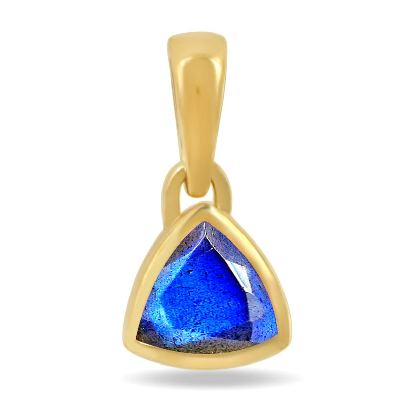 5*5 MM Trillion - 18k Gold Vermeil - Labradorite Faceted Pendants - CB-P717G-LBF Catalogue