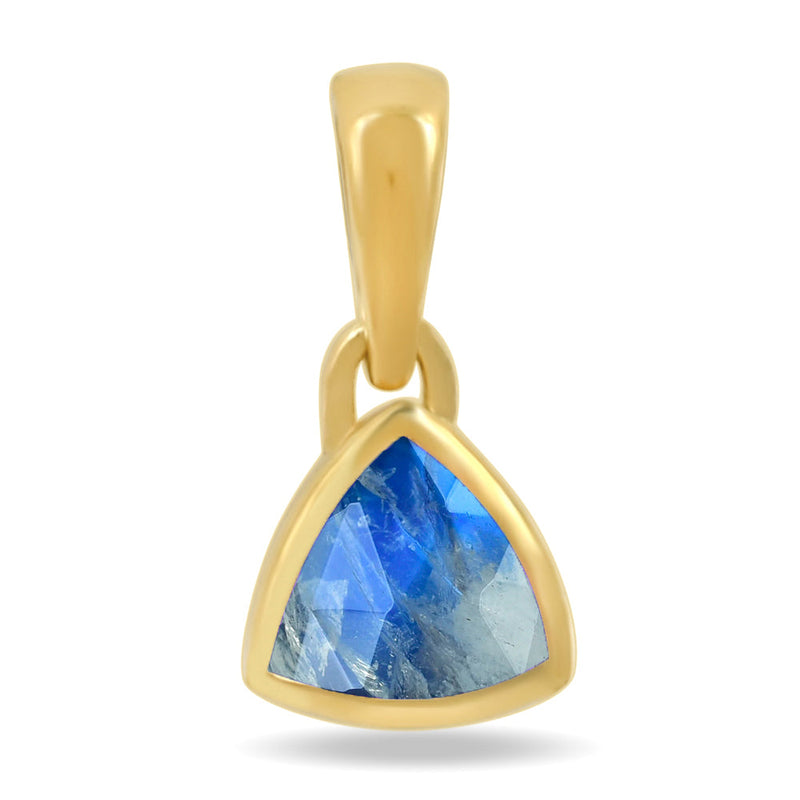 5*5 MM Trillion - 18k Gold Vermeil - Rainbow Moonstone Faceted Pendants - CB-P717G-RM Catalogue