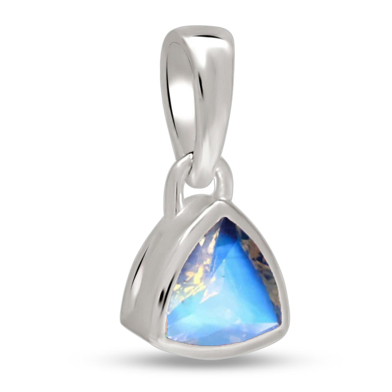 5*5 MM Trillion - Rainbow Moonstone Faceted Pendants - CB-P717RM Catalogue