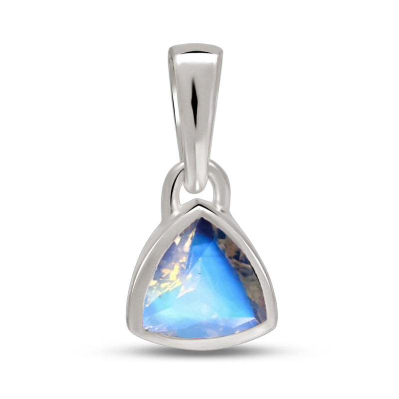 5*5 MM Trillion - Rainbow Moonstone Faceted Pendants - CB-P717RM Catalogue
