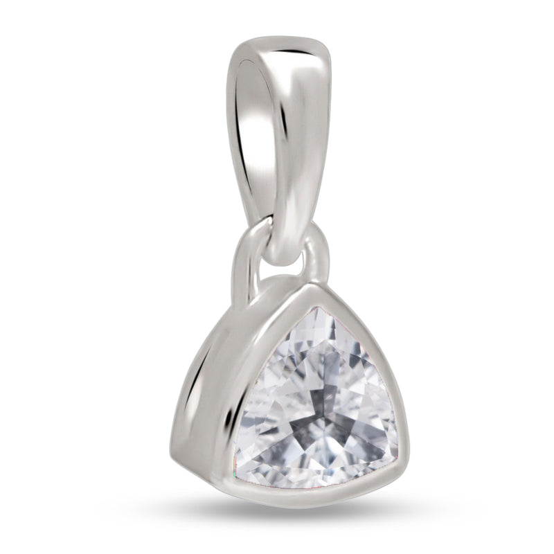 5*5 MM Trillion - White Topaz Pendants - CB-P717WT Catalogue