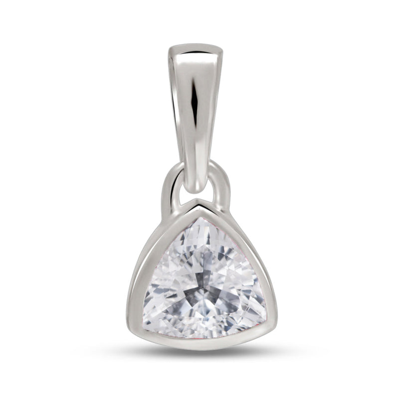 5*5 MM Trillion - White Topaz Pendants - CB-P717WT Catalogue