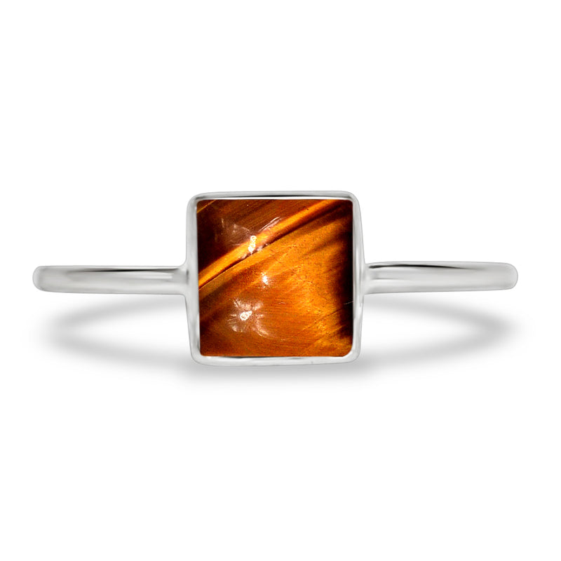6*6 MM Square - Tiger Eye Ring - CB-R805TE Catalogue