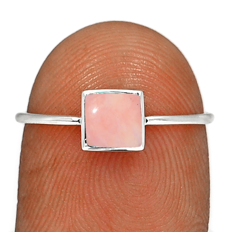 5*5 MM Square - Pink Opal Ring - CB-R811PO Catalogue