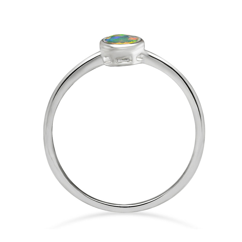 4*4 MM Round - Ethiopian Opal Faceted Ring - CB-R813EO Catalogue