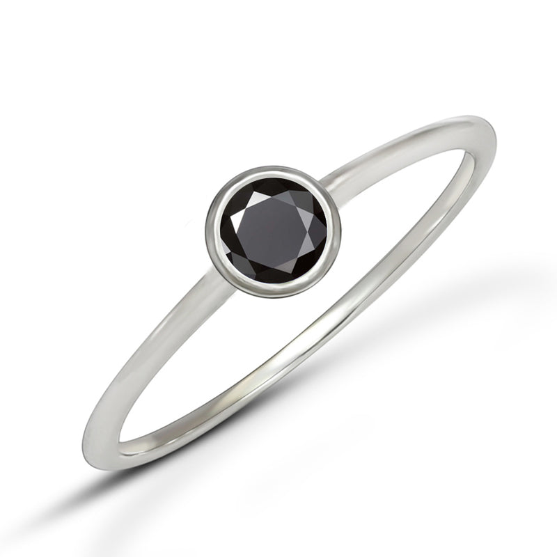 4*4 MM Round - Black Spinel Ring - CB-R813BS Catalogue