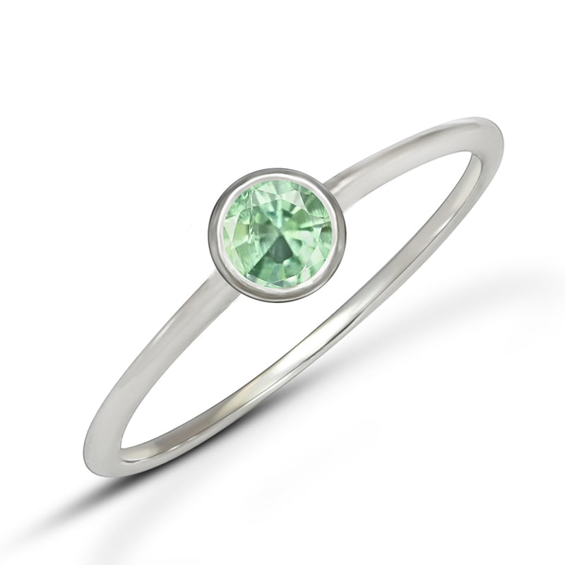 4*4 MM Round - Mint Green Kyanite Ring - CB-R813GK Catalogue