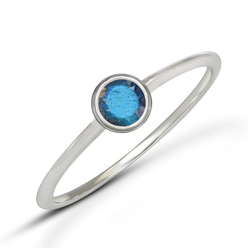 4*4 MM Round - Labradorite Faceted Ring - CB-R813LBF Catalogue