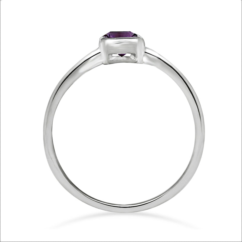 6*4 MM Octo - Amethyst Faceted Ring - CB-R814A Catalogue